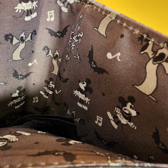 Loungefly Disney Mickey Haunted House Skeleton Dance Halloween Flap Wallet NEW - Picture 12 of 14